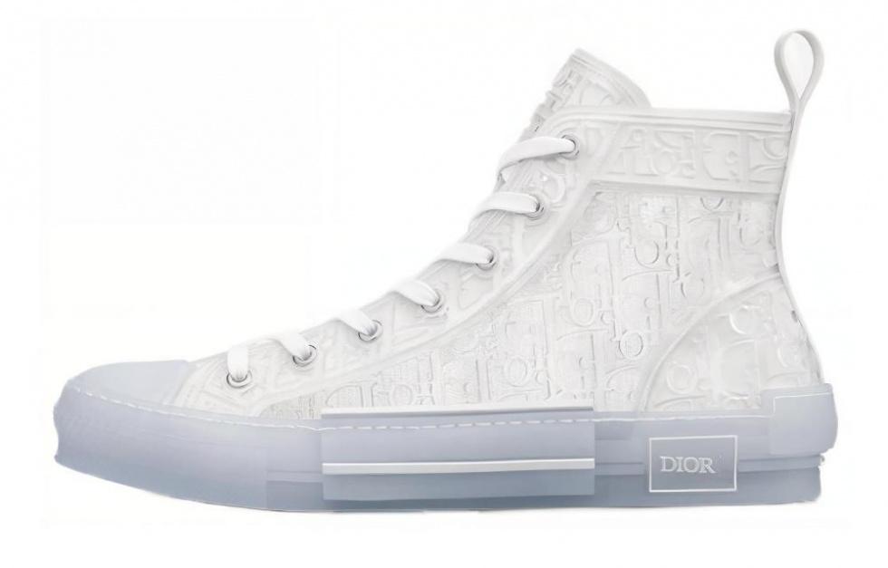DIOR B23 High Top White Raised Oblique