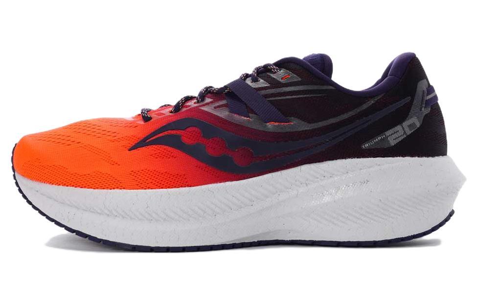 Saucony Triumph 20 Cushioning Anti-Slip And Wear-Resistant Low-Top Marathon Running Shoes Men's Orange Red