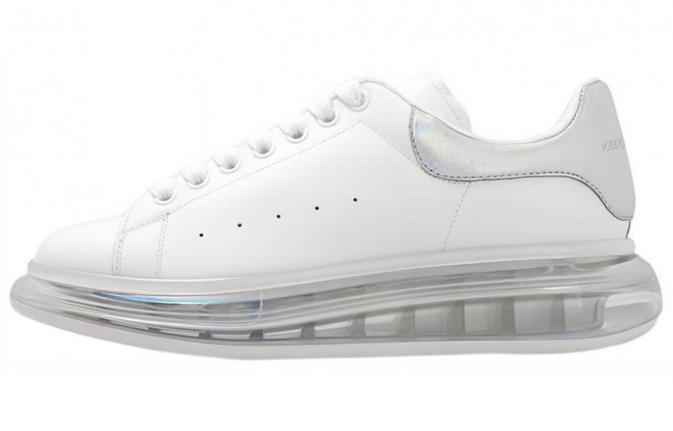 Alexander McQueen Oversized Clear Sole White Pearl
