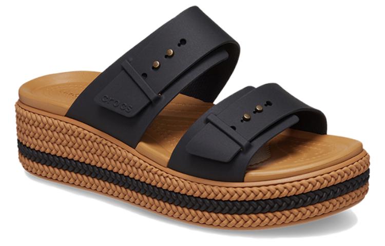 Crocs Brooklyn Woven Buckle Sandals 'Black Brown' Women's купить в интернет-магазине Yoocart с быстрой доставкой по России.