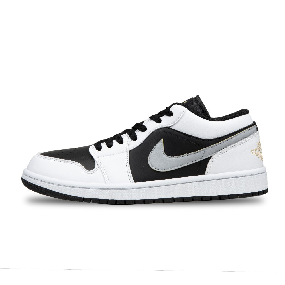 Jordan Air Jordan 1 Masterful Craft, Cloud Smoke Abrasion Resistant Low Top Vintage Basketball Shoes Unisex Black Gray