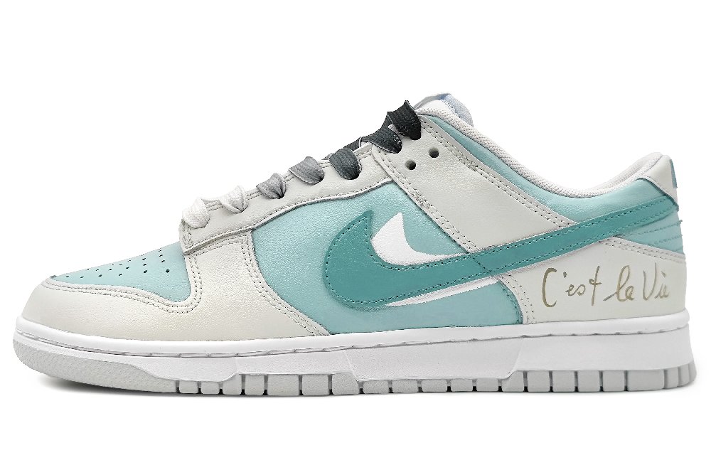 Nike Dunk Slip-Resistant Cushioning Wear-Resistant Low-Top Skateboard Shoes Men's Blue Green