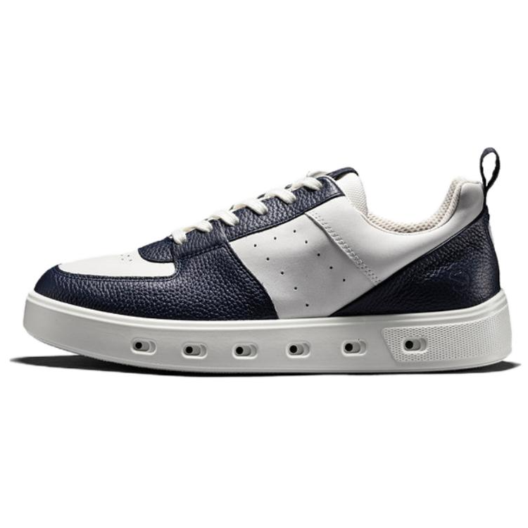 Ecco Street 720 Series Abrasion Resistant Low Top Skateboard Shoes Men's White Blue