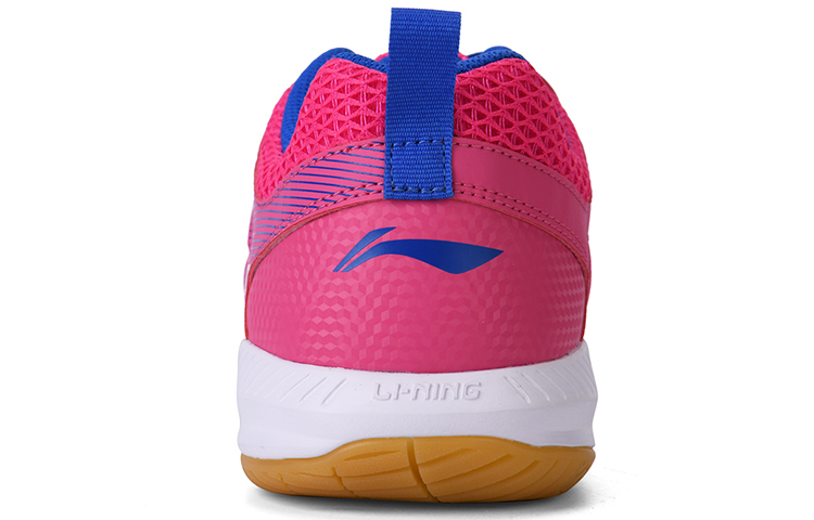 LiNing Feather Cushioned Wear Resistant Breathable Lightweight Low Top Badminton Shoes Unisex White Pink