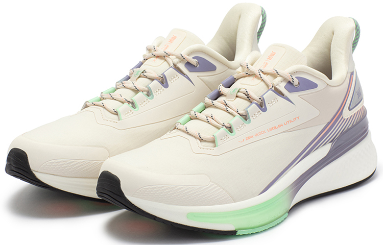 361° Rain Screen 5.0 Anti Slip Wear Resistant Low Top Running Shoes Women's Beige Purple