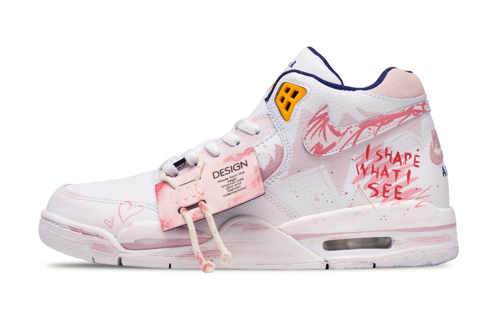 Nike Flight Legacy Mid Top Vintage Basketball Shoes Men's Light Pink