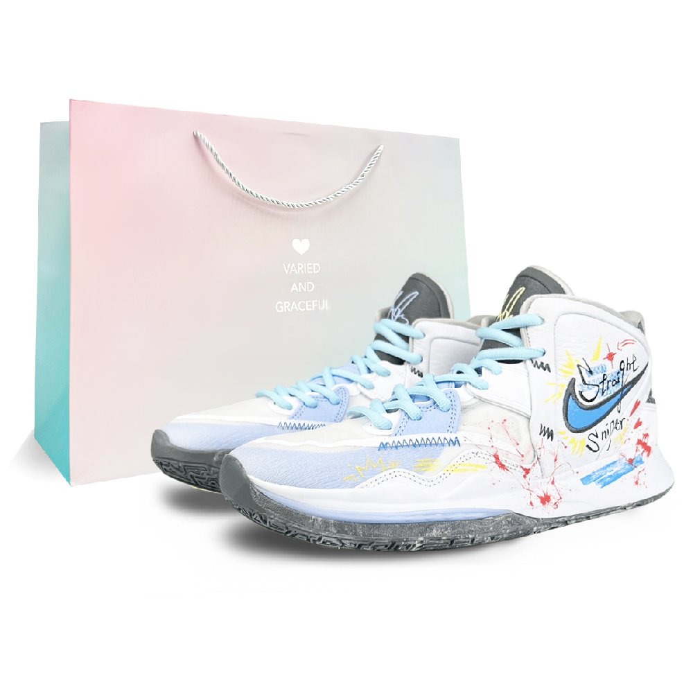 Nike Kyrie 8 Infinity Basketball Shoes Unisex Mid-Top Blue