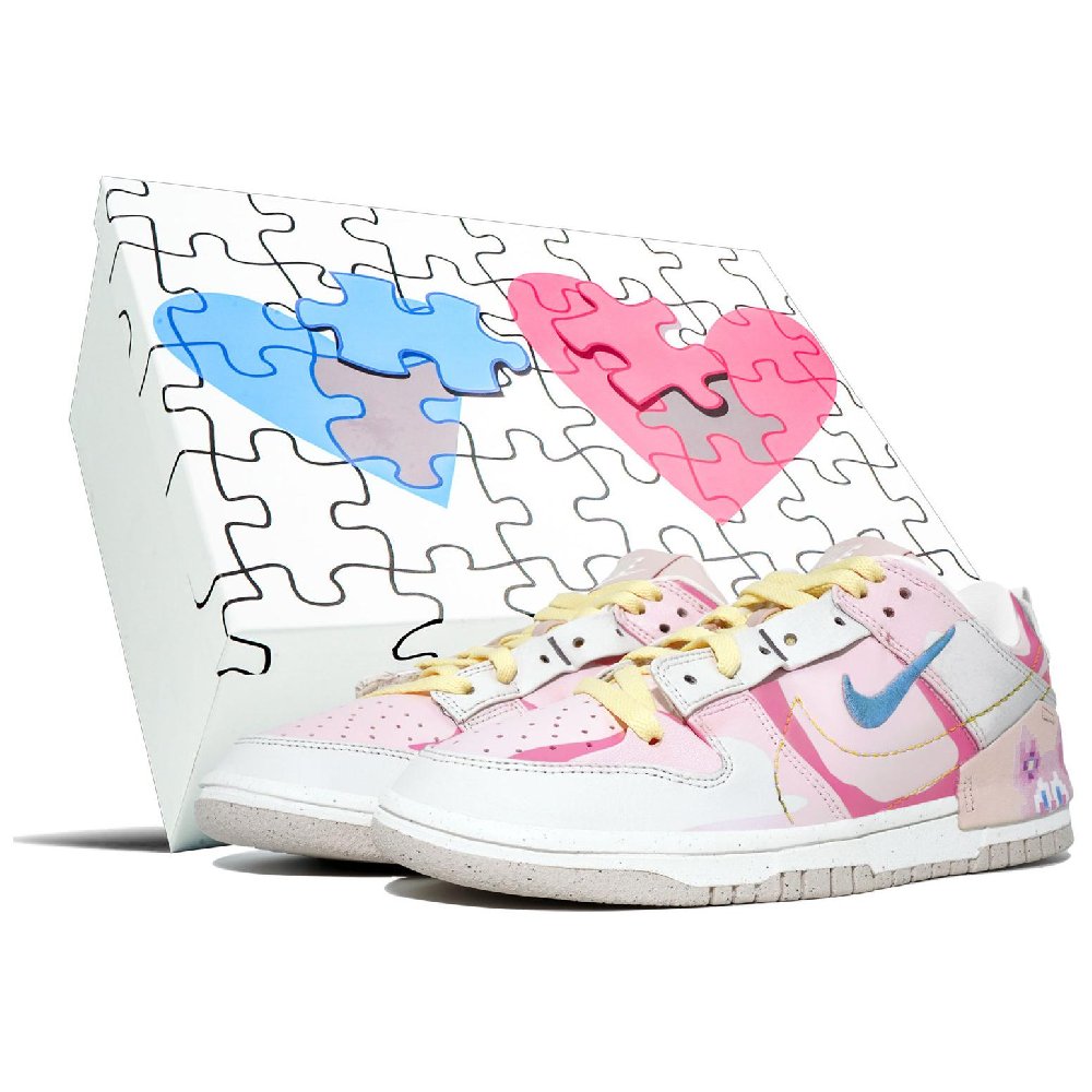 Nike Dunk Disrupt 2 'Pink Oxford' Kaleidoscope Shanghai Female Stars Box Low-Top Skateboard Shoes Women's White Pink