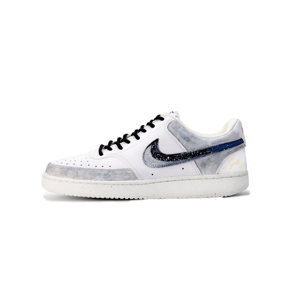 Nike Court Vision 1 Wear-Resistant Slip-Resistant Low-Top Skateboard Shoes Men's Gray White