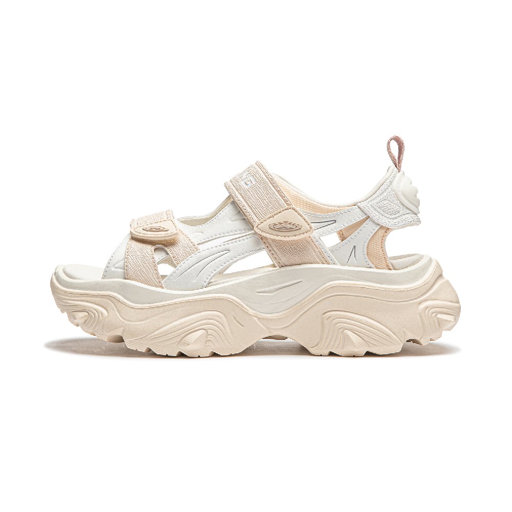 LiNing Soft Coca Beach Sandals Women's Ivory/Rock White Gray
