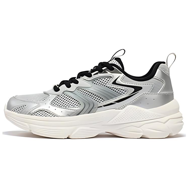 361° Durable Breathable Low-Top Running Shoes Women's White Silver