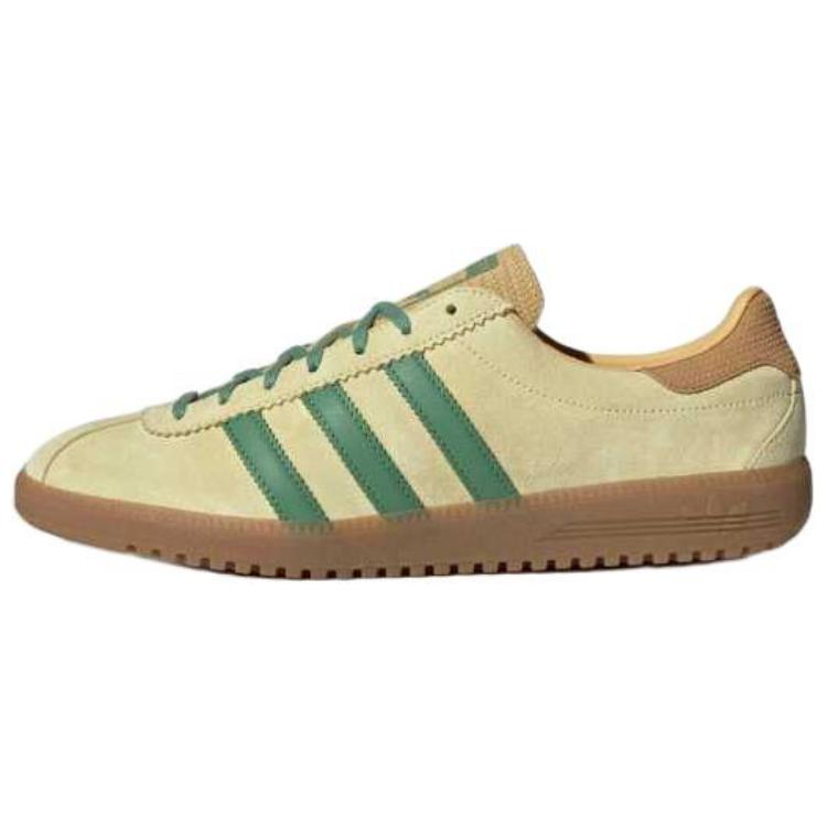 Adidas Originals Bermuda Anti Slip Wear Resistant Low Top Skateboard Shoes Unisex Yellow Green Brown