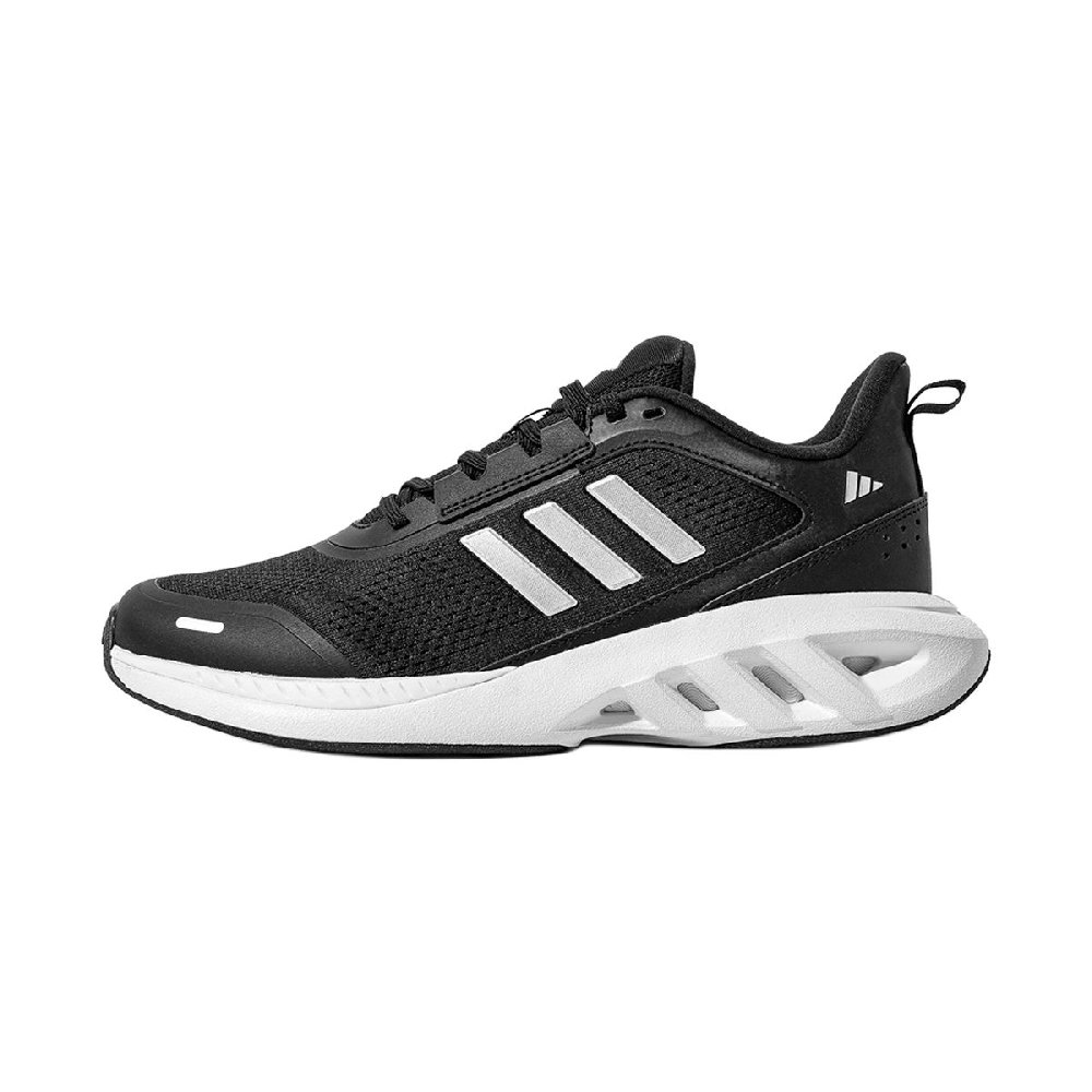 Adidas ALL DAY POWER Low Top Running Shoes Unisex Black White Metallic Silver