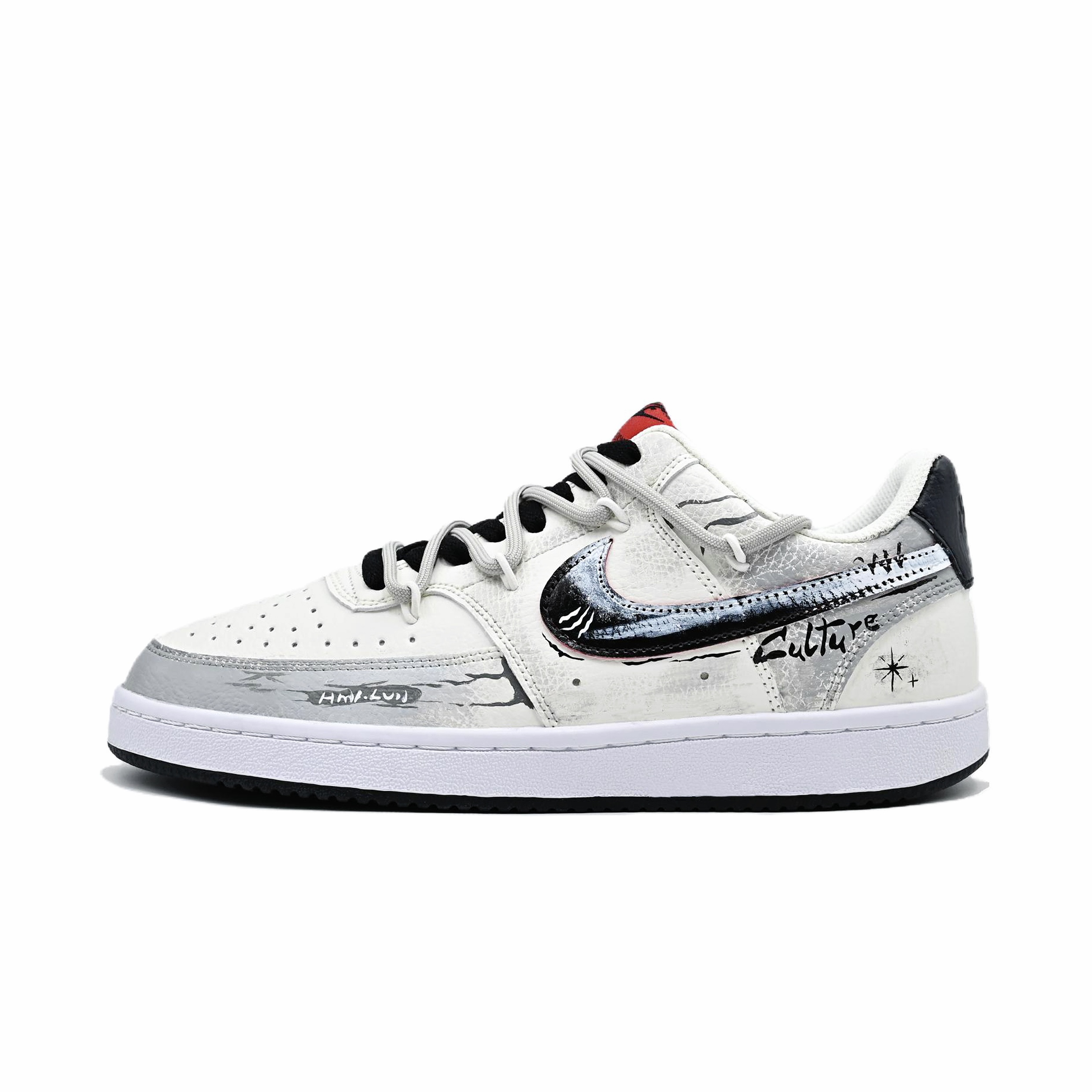 Nike Court Vision Monsoon Climate Slip Resistant Abrasion Resistant Low top Skateboard Shoes Men's Gray