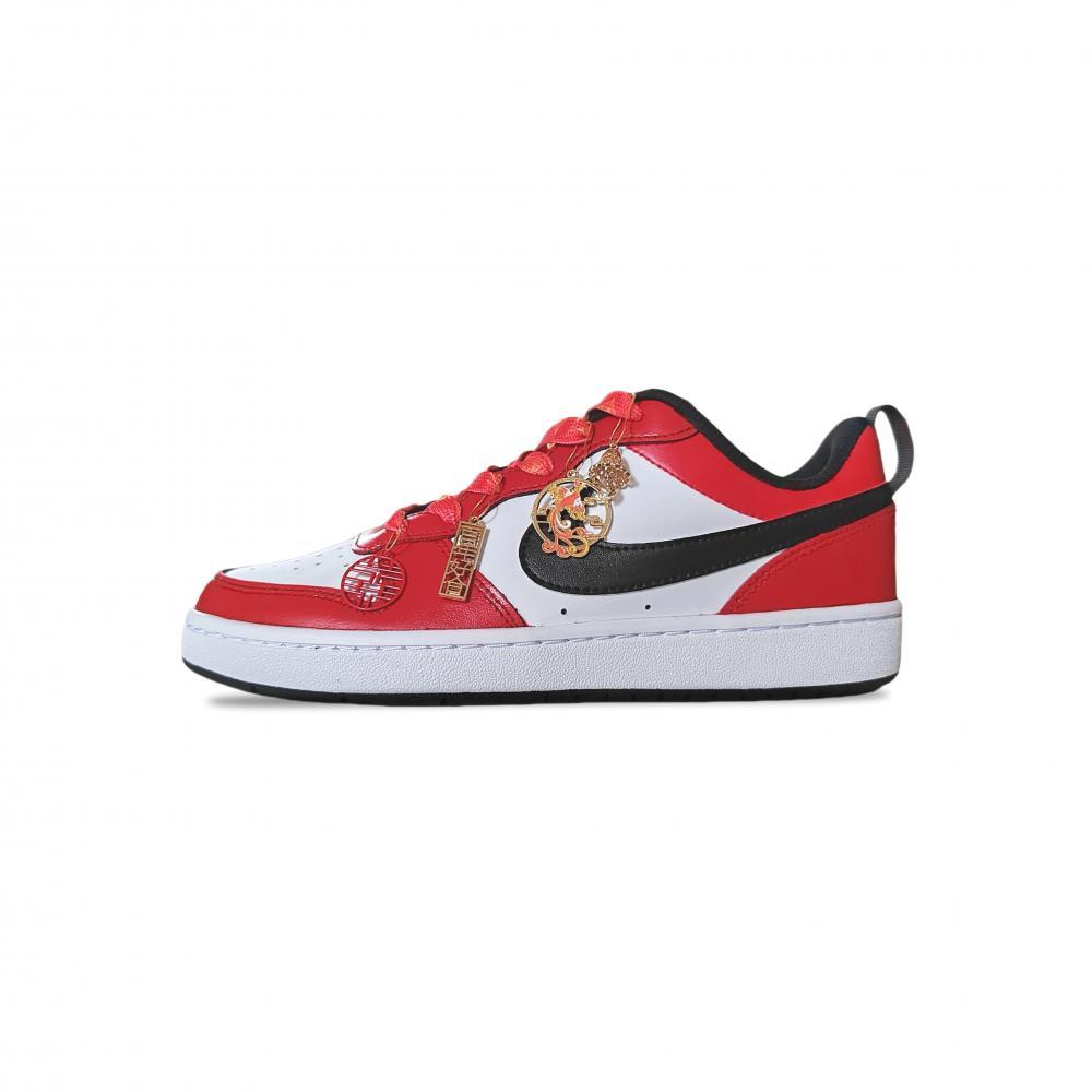 Nike Court Borough 2 Skateboard Shoes Women's Low-Top Red/White