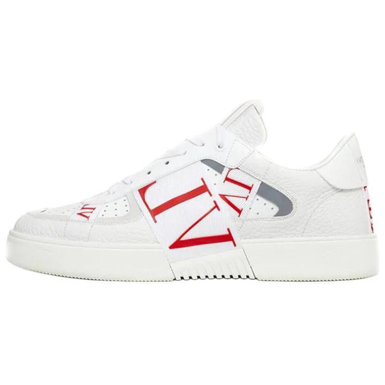 Valentino VL7N Low Top Stylish Skateboarding Shoes Men's White Red