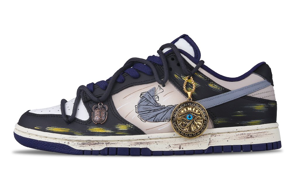 Nike Dunk Skateboard Shoes Men Mid-Top Black/Brown/Purple