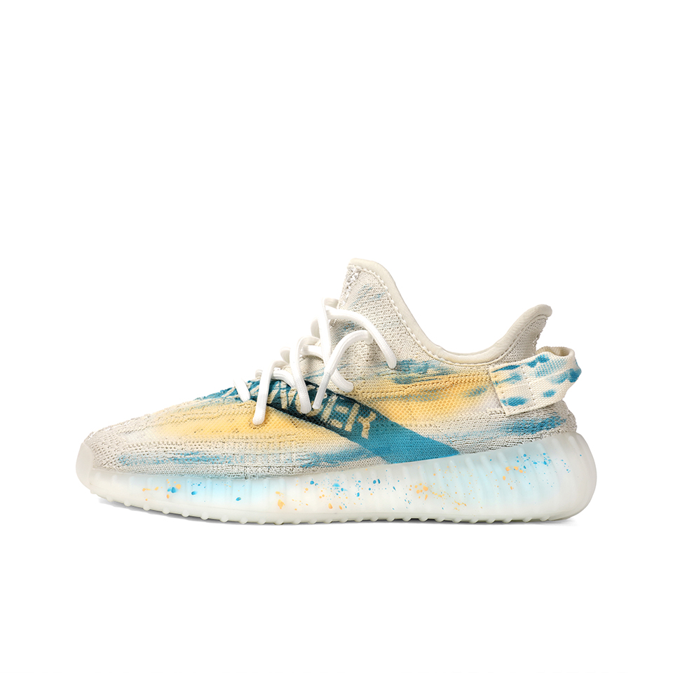 Adidas Originals Yeezy Boost 350 V2 Casual Shoes Unisex Low-Top Blue Yellow