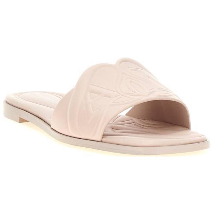Alexander McQueen Embossed-logo Leather Sandals купить в интернет-магазине Yoocart с быстрой доставкой по России.