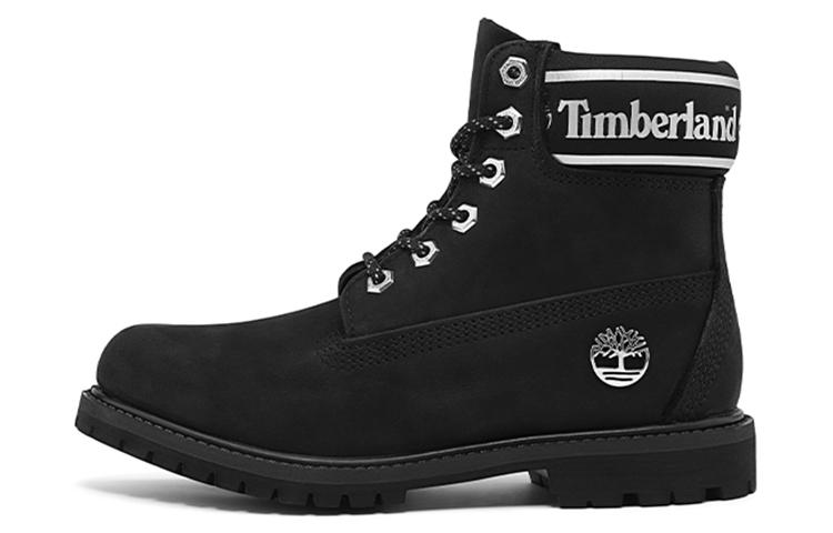 Timberland 6 Inch Premium Waterproof Boots 'Black Nubuck Logo' Women's