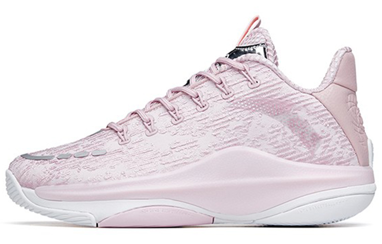 Anta Anti-Slip Wear-Resistant Mid-Top Performance Basketball Shoes Men's Metal Pink