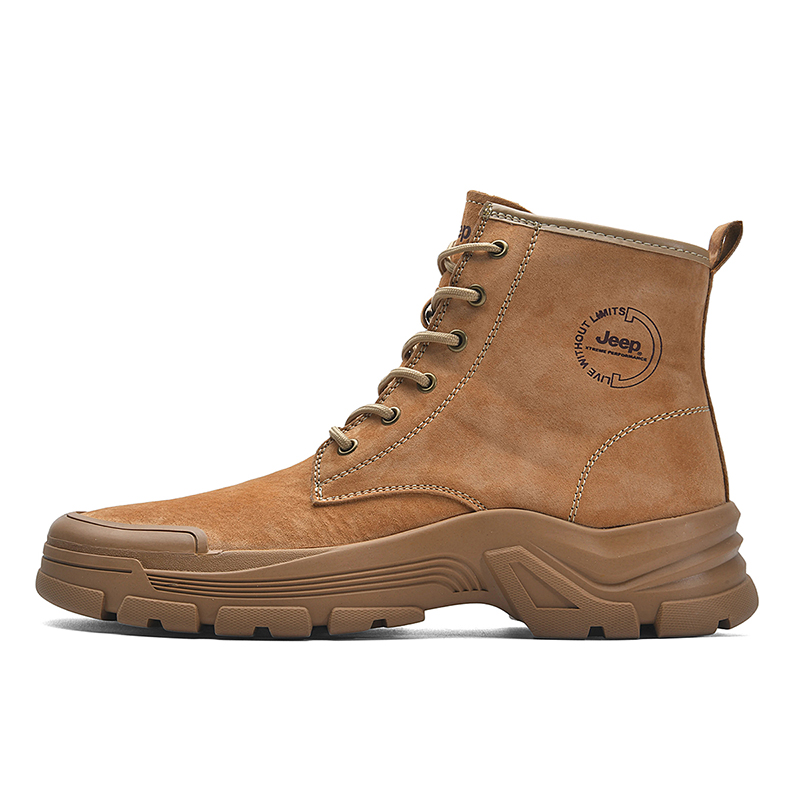 Jeep Short Martin Boot High Top Unisex Camel