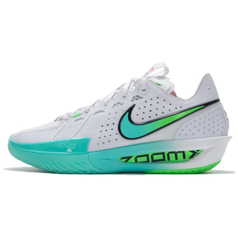 Nike G.T. Cut 3 Cushioning And Breathable Low Top Basketball Shoes Unisex White Green