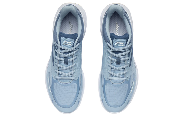 LiNing Reflective Low-Top Running Shoes Men's Mist Blue Classic Casual Sports