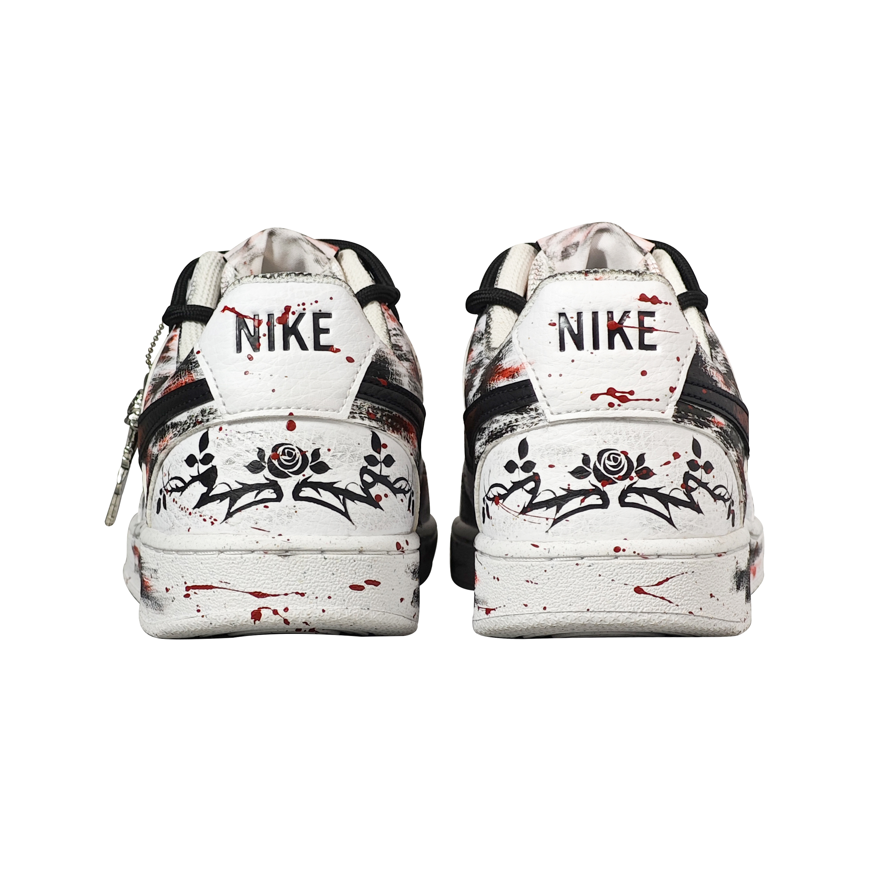 Nike Court Vision 1 Anti Slip Wear Resistant Low Top Skateboard Shoes Men's Black White Red купить в интернет-магазине Yoocart с быстрой доставкой по России.