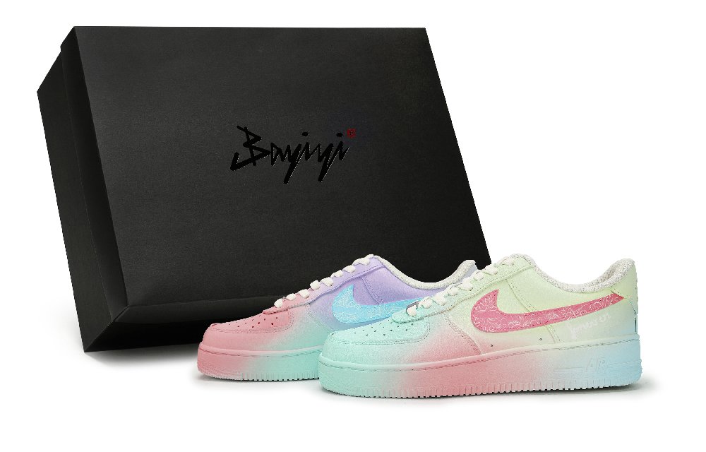 Nike Air Force 1 Skateboard Shoes Unisex Low top Yellow/Red/Blue/Green/Purple