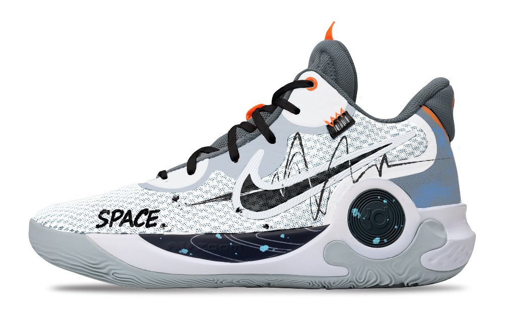 Nike KD Trey 5 IX Cushioning Wear-Resistant Mid-Top Basketball Shoes Unisex Gray White