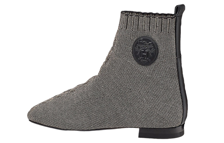 HERMES Duo Ankle Boots Women's Gray