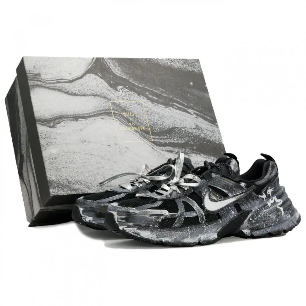Nike V2K Run Abrasion Resistant Low top Casual Training City Commute Running Shoes Men's Black