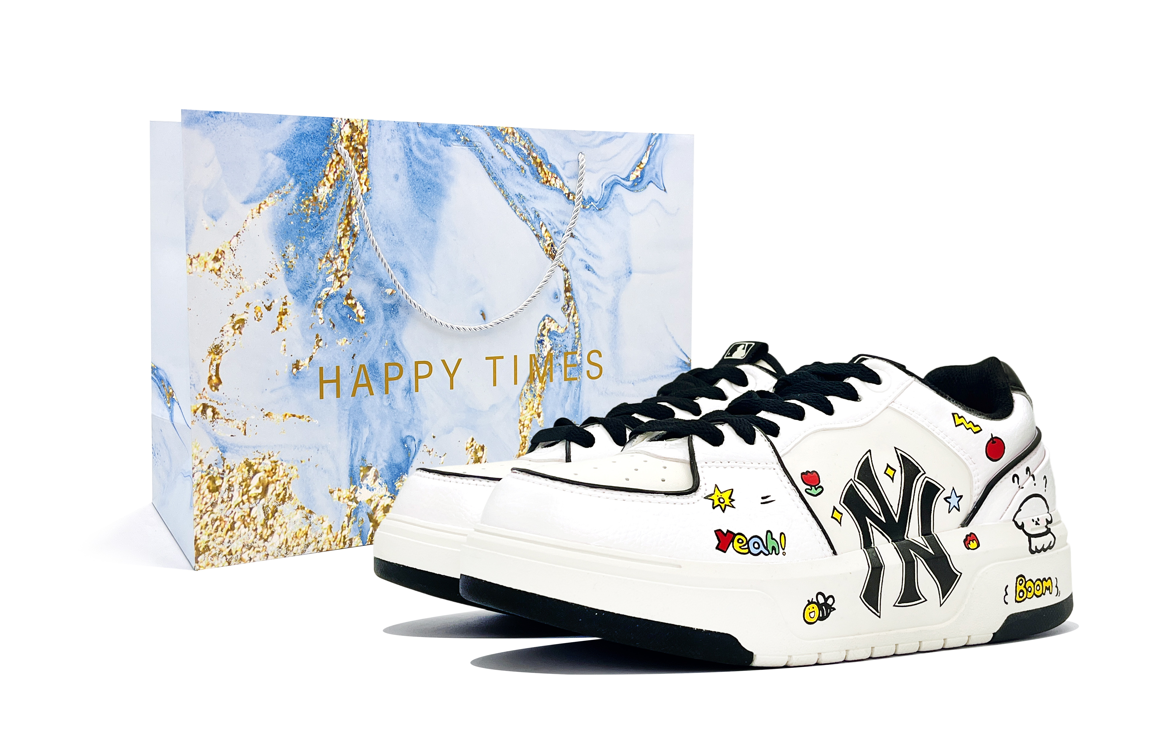 MLB Chunky Liner Low top Skateboard Shoes Unisex White