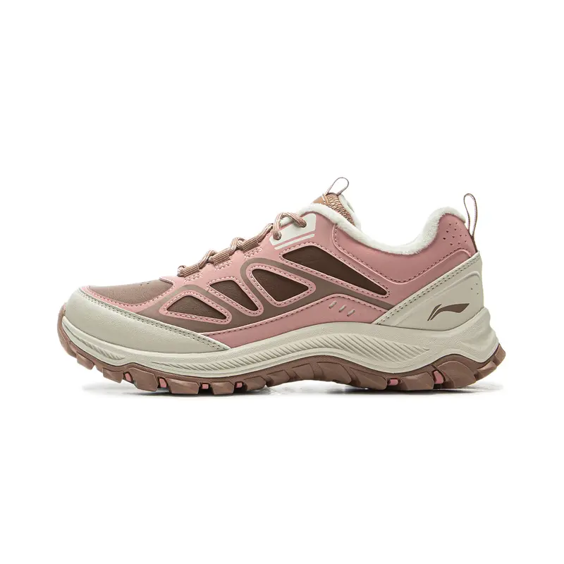 LiNing Thermal Abrasion Resistant Low top Casual Shoes Women's Light Blush Pink Brown