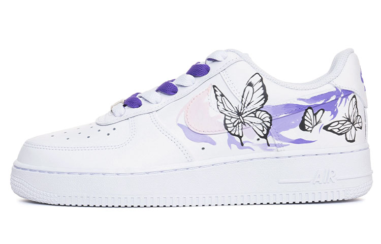 Nike Air Force 1 Low Anti-Slip Wear-Resistant Low-Top Skateboard Shoes Women's Purple White