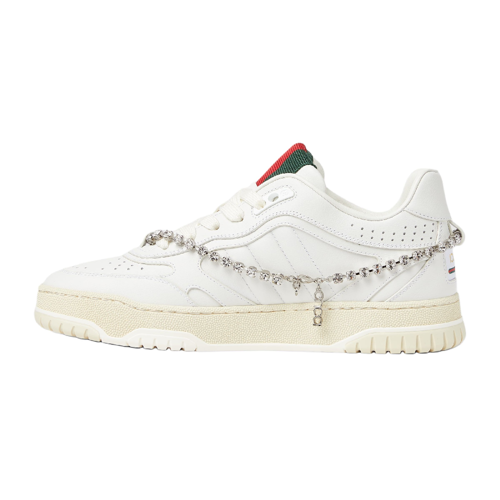 GUCCI Women's Re Web Sneaker 'White Crystal Chain' Women's