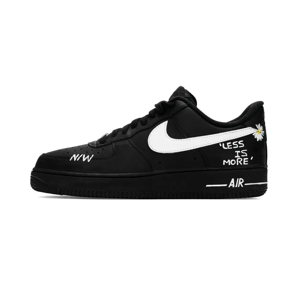 Nike Air Force 1 Daisy Support Low top Skateboard Shoes Unisex Black