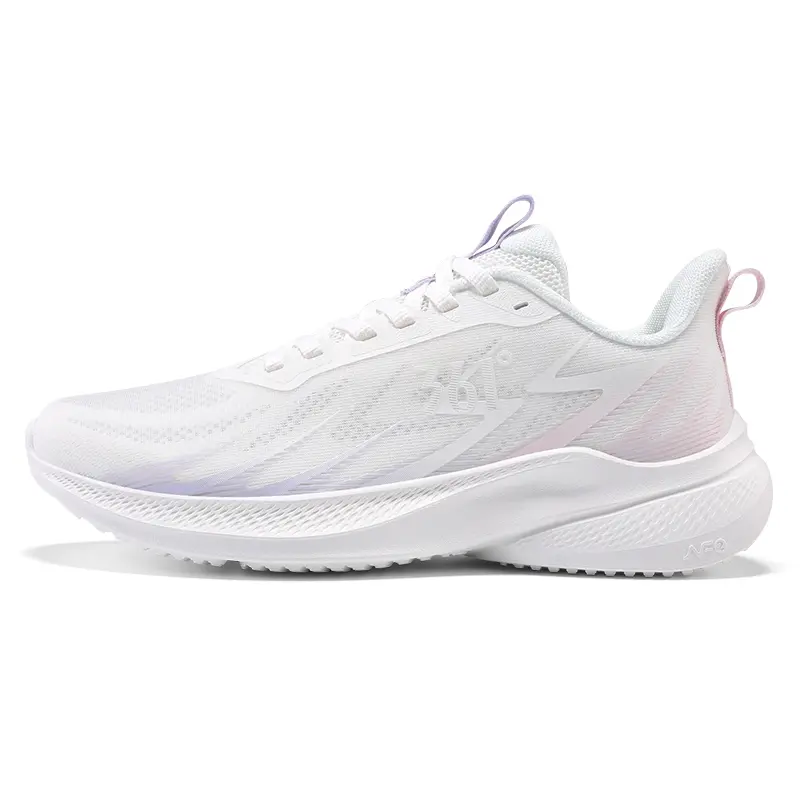 361° Abrasion Resistant Breathable Low Top Casual Running Shoes Women's White Purple