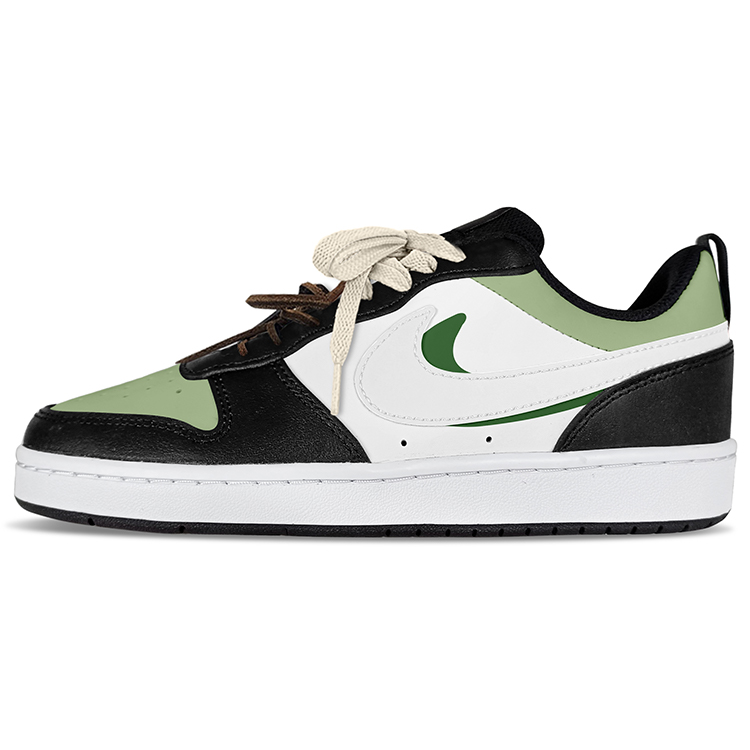 Nike Court Borough Low 2 Low-Top Skateboard Shoes GS Green Black