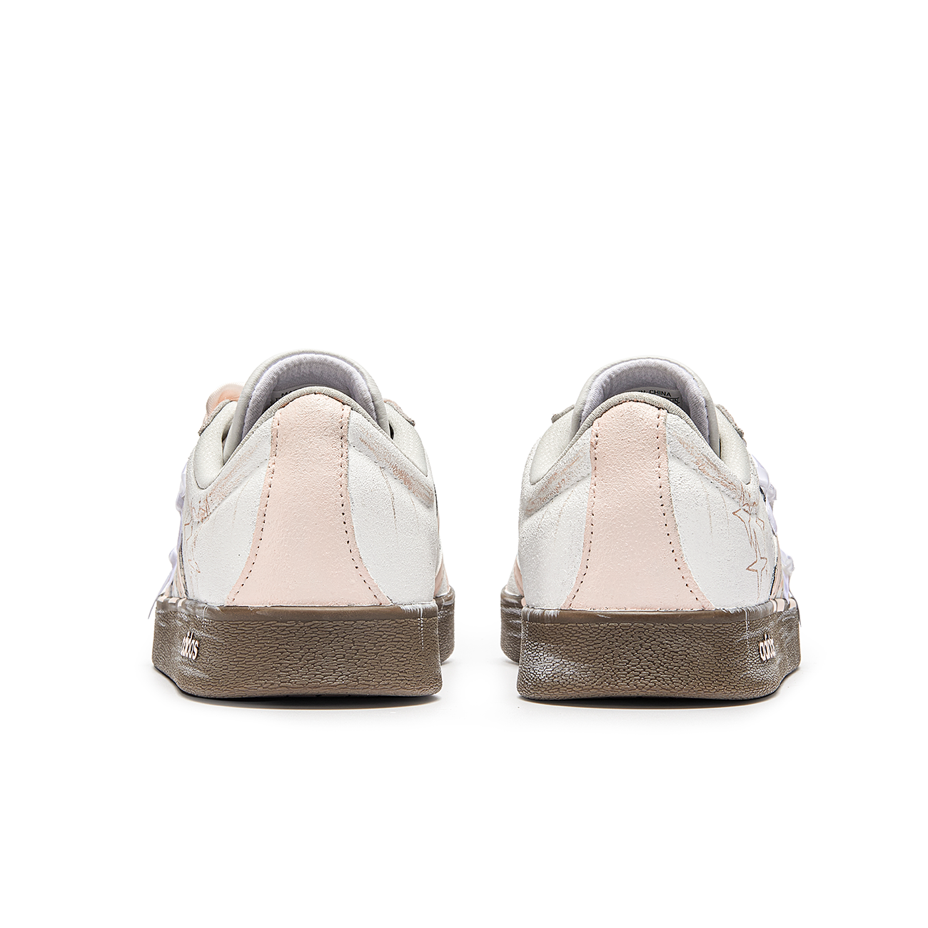 Adidas Neo VL Court 2.0 Da Vinci Custom, Lolita Anti Slip Wear Resistant Low Top Skateboard Shoes Unisex Pink Brown купить в интернет-магазине Yoocart с быстрой доставкой по России.