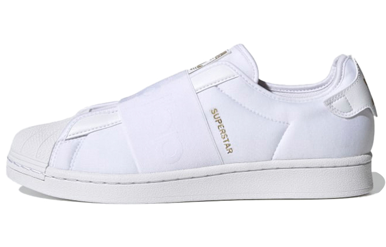 Adidas Originals Superstar Slip On Shoes 'White Gold Metallic'