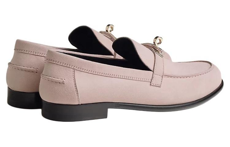 HERMES Destin Loafers Women's Pink