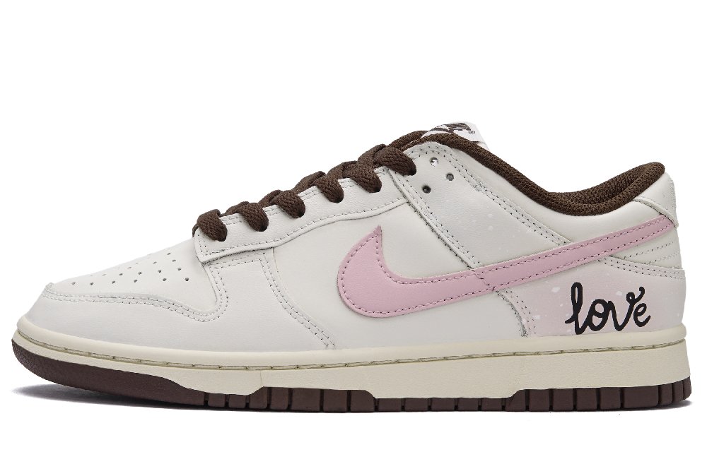 Nike Dunk Abrasion-Resistant Slip-Resistant Low-Top Skateboard Shoes Women's Pink White