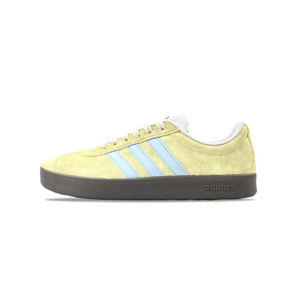 Adidas VL COURT 2.0 Sea Salt Lime Anti Slip Wear Resistant Low Top Skateboard Shoes Unisex Light Blue
