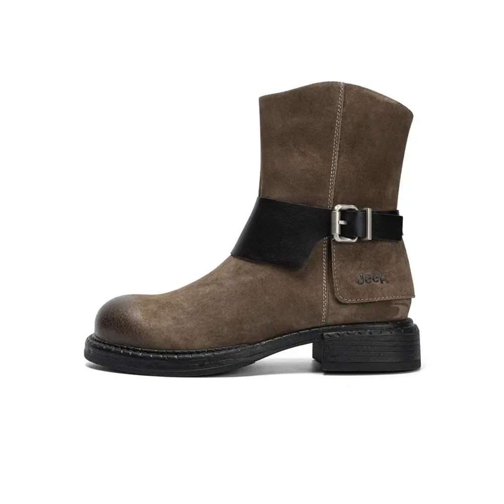 Jeep Vintage Maillard Style Knight Boots Short Martin Boot Women's