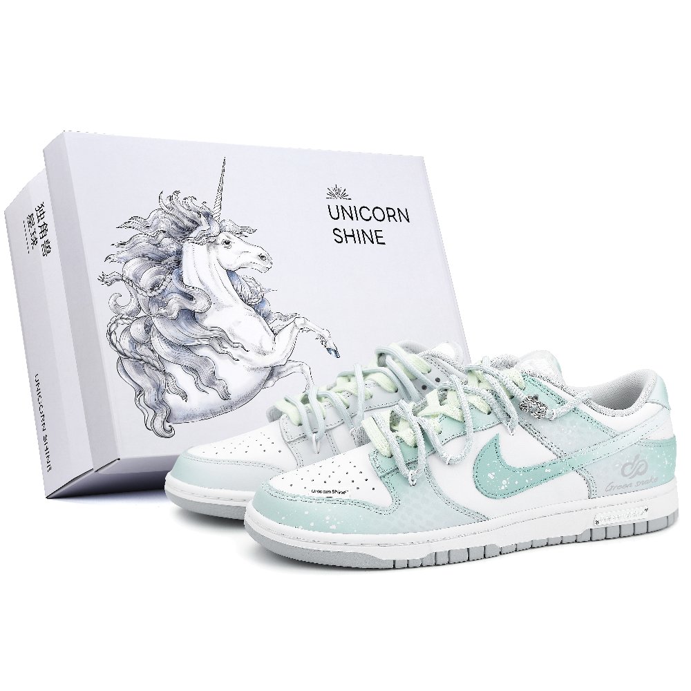 Nike Dunk Anti-Slip Wear-Resistant Low-Top Skateboard Shoes Men's Teal