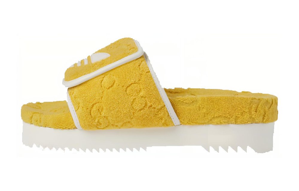 GUCCI Adidas X GUCCI Women's Gg Platform Sandal 'Yellow Cotton Sponge' Women's