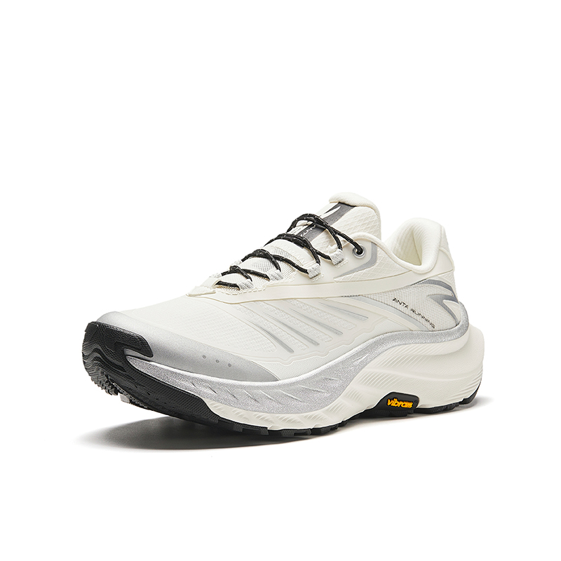 Anta Abrasion Resistant Low Top Trail Running Shoes Women's Ivory White Silver