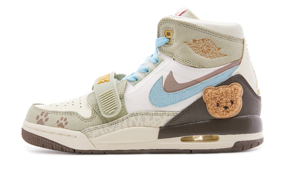 Jordan Legacy 312 High-Top Vintage Basketball Shoes GS White Brown